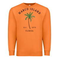 Carrot womens marco island florida colorful palm tree retro novelty art v nec Premium Sweatshirt - linhVisuals