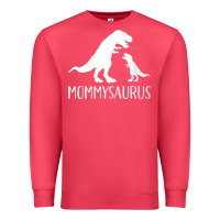 Cardinal womens mommysaurus mom and baby dinosaur v neck t shirt Premium Sweatshirt - linhVisuals