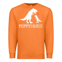 Carrot womens mommysaurus mom and baby dinosaur v neck t shirt Premium Sweatshirt - linhVisuals