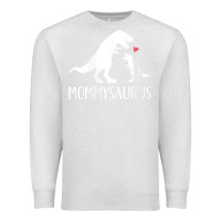Oatmeal Heather womens mommysaurus mom and baby dinosaur v neck t shirt Premium Sweatshirt - linhVisuals