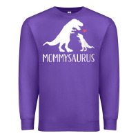 Purple womens mommysaurus mom and baby dinosaur v neck t shirt Premium Sweatshirt - linhVisuals