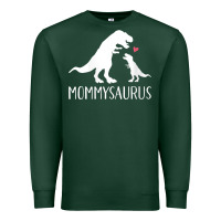 Sports Green womens mommysaurus mom and baby dinosaur v neck t shirt Premium Sweatshirt - linhVisuals