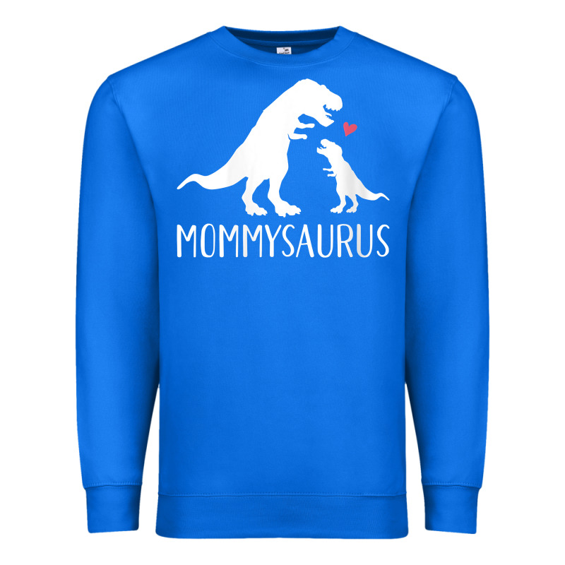 Womens Mommysaurus Mom And Baby Dinosaur V Neck T Shirt Premium Sweatshirt by linhVisuals | Teevron