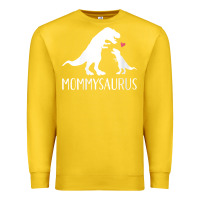 Lemon womens mommysaurus mom and baby dinosaur v neck t shirt Premium Sweatshirt - linhVisuals
