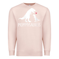 Pale Pink womens mommysaurus mom and baby dinosaur v neck t shirt Premium Sweatshirt - linhVisuals