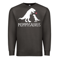 Smoke womens mommysaurus mom and baby dinosaur v neck t shirt Premium Sweatshirt - linhVisuals