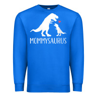 True Royal womens mommysaurus mom and baby dinosaur v neck t shirt Premium Sweatshirt - linhVisuals