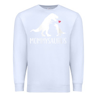 White womens mommysaurus mom and baby dinosaur v neck t shirt Premium Sweatshirt - linhVisuals
