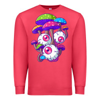 Cardinal psychedelic mushroom hippie magic fungus shrooms trance rave t shirt Premium Sweatshirt - linhVisuals
