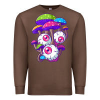 Chestnut psychedelic mushroom hippie magic fungus shrooms trance rave t shirt Premium Sweatshirt - linhVisuals