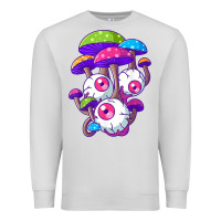 Dove Grey psychedelic mushroom hippie magic fungus shrooms trance rave t shirt Premium Sweatshirt - linhVisuals