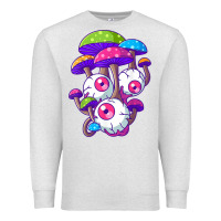 Oatmeal Heather psychedelic mushroom hippie magic fungus shrooms trance rave t shirt Premium Sweatshirt - linhVisuals