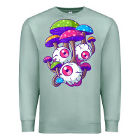 Seafoam psychedelic mushroom hippie magic fungus shrooms trance rave t shirt Premium Sweatshirt - linhVisuals