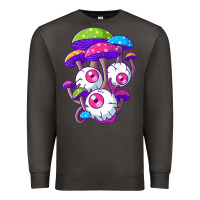 Smoke psychedelic mushroom hippie magic fungus shrooms trance rave t shirt Premium Sweatshirt - linhVisuals