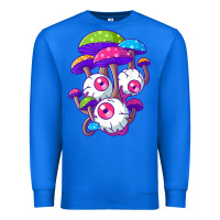 Psychedelic Mushroom Hippie Magic Fungus Shrooms Trance Rave T Shirt Premium Sweatshirt | Teevron