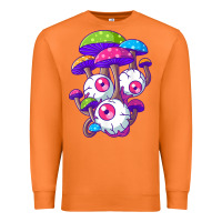 Carrot psychedelic mushroom hippie magic fungus shrooms trance rave t shirt Premium Sweatshirt - linhVisuals