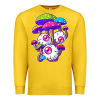 Lemon psychedelic mushroom hippie magic fungus shrooms trance rave t shirt Premium Sweatshirt - linhVisuals