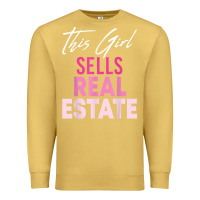 Antique Gold this girl sells real estate realtor real estate agent broker t shirt Premium Sweatshirt - linhVisuals