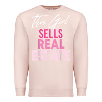 Pale Pink this girl sells real estate realtor real estate agent broker t shirt Premium Sweatshirt - linhVisuals