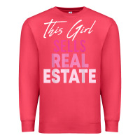 Cardinal this girl sells real estate realtor real estate agent broker t shirt Premium Sweatshirt - linhVisuals