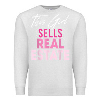 Oatmeal Heather this girl sells real estate realtor real estate agent broker t shirt Premium Sweatshirt - linhVisuals