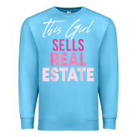 Ocean Blue this girl sells real estate realtor real estate agent broker t shirt Premium Sweatshirt - linhVisuals