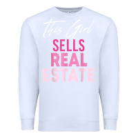White this girl sells real estate realtor real estate agent broker t shirt Premium Sweatshirt - linhVisuals