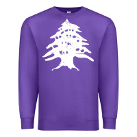 Purple retro lebanon cedar lebanese Premium Sweatshirt - linhVisuals