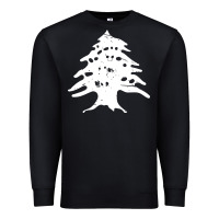 Black retro lebanon cedar lebanese Premium Sweatshirt - linhVisuals