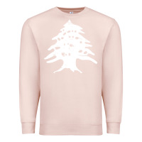 Pale Pink retro lebanon cedar lebanese Premium Sweatshirt - linhVisuals