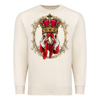 Chicken Chick King Chicken Wearing Crown Queen Chicken Animal 228 Roos Premium Sweatshirt | Teevron