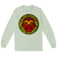 Matcha african masks round earrings 4 Long Sleeve Tee - BundleAndBundleShop