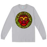 Moon Dust african masks round earrings 4 Long Sleeve Tee - BundleAndBundleShop