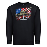Black world of tanks veterans day collection (t26e3 eagle 7) t shirt Premium Sweatshirt - linhVisuals
