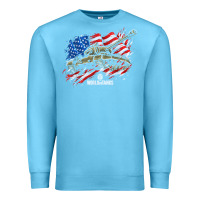 Ocean Blue world of tanks veterans day collection (t26e3 eagle 7) t shirt Premium Sweatshirt - linhVisuals