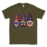 Army Green 4th Of July gnomies with stars Classic Tee - HowdyJamesFarm