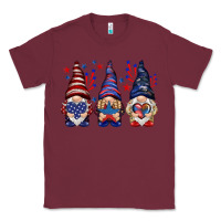 Burgundy 4th Of July gnomies with stars Classic Tee - HowdyJamesFarm