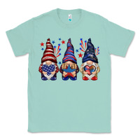 Seafoam 4th Of July gnomies with stars Classic Tee - HowdyJamesFarm