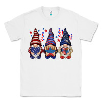 White 4th Of July gnomies with stars Classic Tee - HowdyJamesFarm