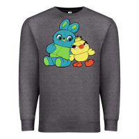 Charcoal Heather bunny and ducky Premium Sweatshirt - linhVisuals