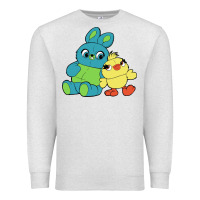 Oatmeal Heather bunny and ducky Premium Sweatshirt - linhVisuals