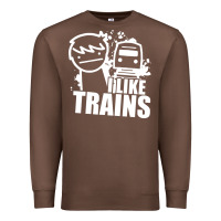 Chestnut i like trains Premium Sweatshirt - linhVisuals