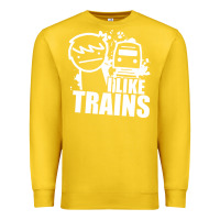 Lemon i like trains Premium Sweatshirt - linhVisuals