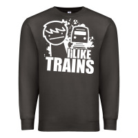 Smoke i like trains Premium Sweatshirt - linhVisuals