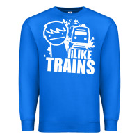 True Royal i like trains Premium Sweatshirt - linhVisuals
