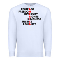 White anti trump resist Premium Sweatshirt - linhVisuals