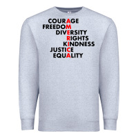 Heather Grey anti trump resist Premium Sweatshirt - linhVisuals