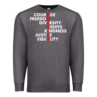 Charcoal Heather anti trump resist Premium Sweatshirt - linhVisuals
