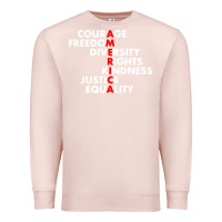 Pale Pink anti trump resist Premium Sweatshirt - linhVisuals