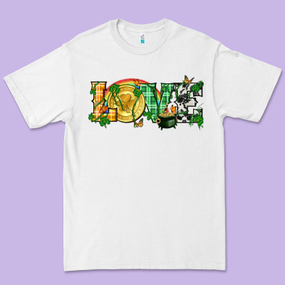 Western Love St. Patrick's Day P Premium Tee Designed By Cowgirlartshop